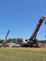 First of Australia’s tallest turbines go up at wind farm co-owned by Queensland coal giant